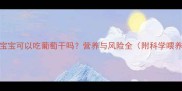 十个月宝宝可以吃葡萄干吗营养与风险全附科学喂养指南