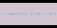 产后9个月哺乳期突然来月经这5个关键点新手妈妈必看