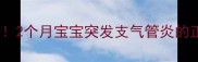 新手爸妈必看2个月宝宝突发支气管炎的正确应对方式