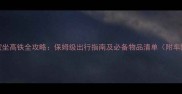 带11个月宝宝坐高铁全攻略保姆级出行指南及必备物品清单附车票预订技巧