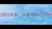 试管婴儿全流程时间表从备孕到成功移植的详细周期