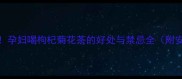 孕期养生必看孕妇喝枸杞菊花茶的好处与禁忌全附安全饮用指南