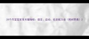 20个月宝宝发育关键指标语言运动社交能力全附对照表