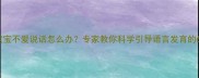 3-6岁宝宝不爱说话怎么办专家教你科学引导语言发育的6大方法