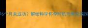 备孕6个月未成功解锁科学怀孕时机与常见误区全