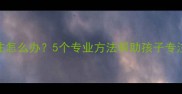 幼儿园孩子坐不住怎么办5个专业方法帮助孩子专注课堂的实战指南