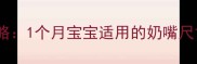 新生儿奶嘴选择全攻略1个月宝宝适用的奶嘴尺寸品牌与使用指南