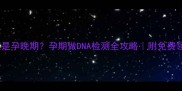 孕早期还是孕晚期孕期做DNA检测全攻略附免费领取攻略