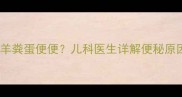 八个月宝宝便秘拉羊粪蛋便便儿科医生详解便秘原因及家庭调理方案
