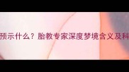 孕妇梦见蛋预示什么胎教专家深度梦境含义及科学应对方法