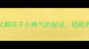 高情商妈妈必看3步化解孩子小脾气的秘诀轻松养出情绪稳定的小天使