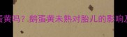 孕妇能吃未熟鹅蛋黄吗鹅蛋黄未熟对胎儿的影响及孕期饮食安全全