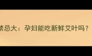 孕期必看艾草禁忌大孕妇能吃新鲜艾叶吗医生建议收藏