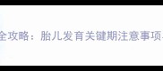 13周NT检查全攻略胎儿发育关键期注意事项与检查流程