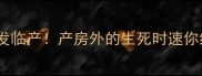 孕妇路边突发临产产房外的生死时速你绝对想不到