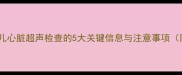 孕妇必做胎儿心脏超声检查的5大关键信息与注意事项附权威指南