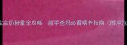 1个月宝宝奶粉量全攻略新手爸妈必看喂养指南附冲泡储存技巧
