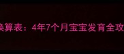 孕期到幼儿期时间换算表4年7个月宝宝发育全攻略新手爸妈必看