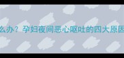 孕吐严重怎么办孕妇夜间恶心呕吐的四大原因及应对策略