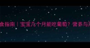 婴儿辅食指南宝宝几个月能吃葡萄营养与风险全