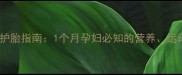 孕早期必看28天科学护胎指南1个月孕妇必知的营养运动禁忌与胎教方法