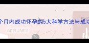 备孕夫妻必看一个月内成功怀孕的5大科学方法与成功率提升50的秘诀