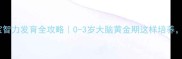 32个月宝宝智力发育全攻略0-3岁大脑黄金期这样培养家长必看