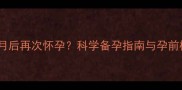 主三个月后再次怀孕科学备孕指南与孕前检查全