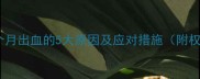 警惕怀孕五个月出血的5大原因及应对措施附权威医生建议
