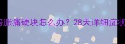怀孕初期乳房胀痛硬块怎么办28天详细症状及护理指南