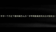 怀孕一个月左下腹刺痛怎么办孕早期腹痛原因及应对措施全