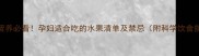 孕期营养必看孕妇适合吃的水果清单及禁忌附科学饮食指南